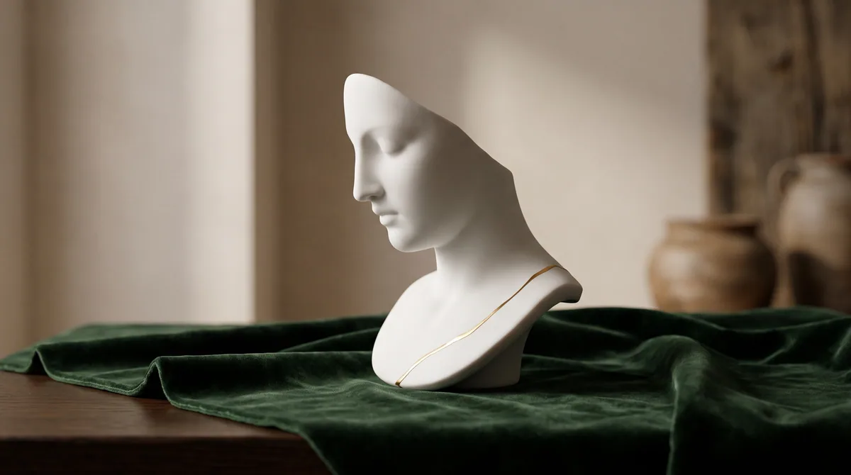 Porcelain sculpture symbolizing careful second-stage refinement